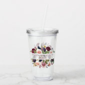 Bloeiende vijgen | Rustieke fruitbloesem Keepsake Acryl Drinkbeker (Achterkant)