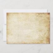  bloeiende vintage bruiloft foto huwelijk aankondiging (Achterkant)