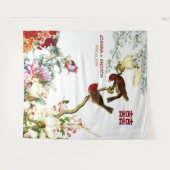 Bloeiende Vogels & Bloemen Chinese Trouw © Wandkleed (Voorkant (horizontaal))