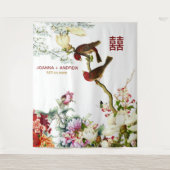 Bloeiende Vogels & Bloemen Chinese Trouw © Wandkleed (Voorkant)