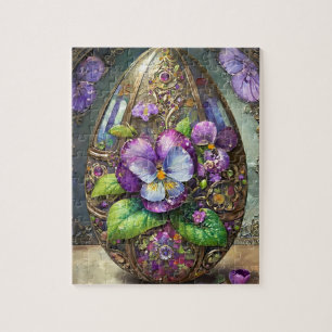 Bloeiende Vogels Voet Viooltjes Wilde Bloemen Paas Legpuzzel