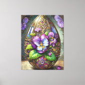Bloeiende Vogels Voetviooltjes Wildflowers Easter  Canvas Afdruk (Voorkant)
