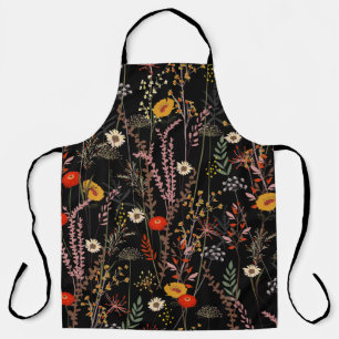 Bloeiende weide Bloemen Hand getrokken Schort