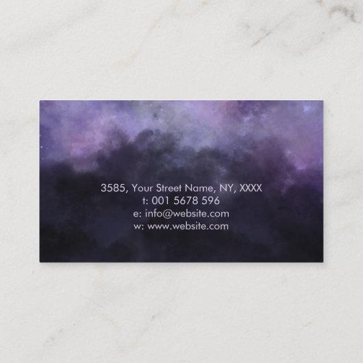 Bloeiende Wisteria Boom Visitekaartje (Achterkant)