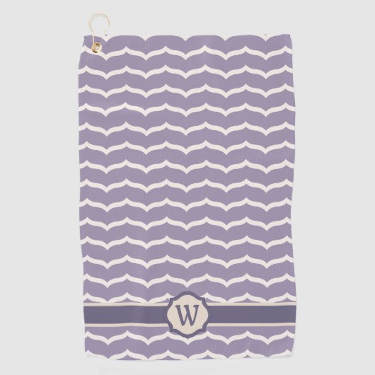 Bloeiende Zigzag Golf Handdoek (Voorkant)