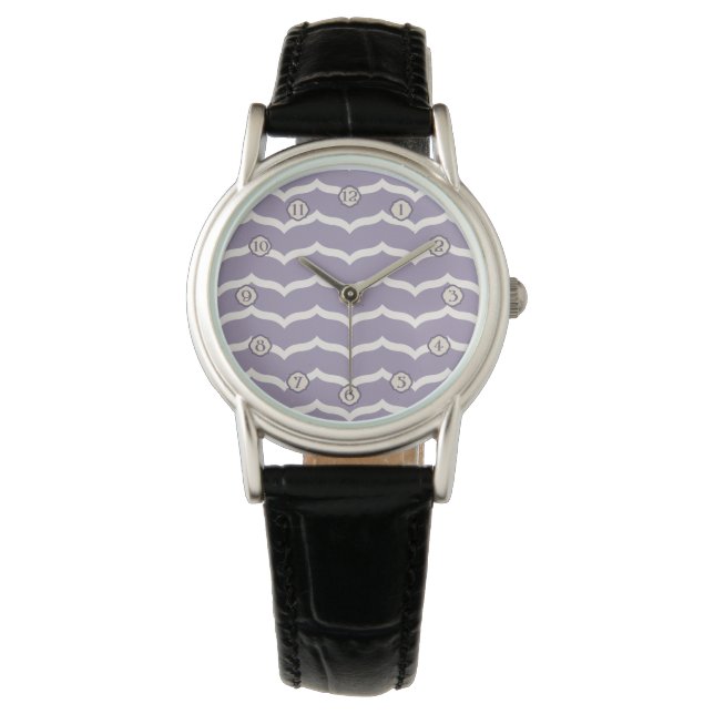 Bloeiende Zigzag Horloge (Voorkant)