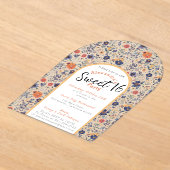 Bloeiende zoete zestien uitnodiging transparant acryl uitnodigingen (Laagn)