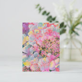 Bloeiende Zomer Hydrangea Bloem Feestdagenkaart (Staand voorkant)