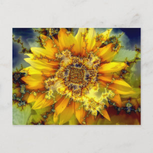 Bloeiende zon briefkaart