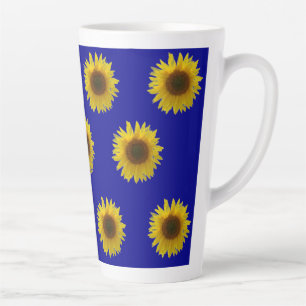 Bloeiende Zonnebloem  Latte Mok