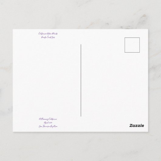 Bloeiingen uit Californië: Pacific Coast Iris Briefkaart (Achterkant)