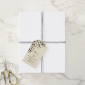 bloeit elegante bruiloft Dank U Cadeaulabel (Met Touw)