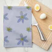 bloeit in het wit theedoek (Quarter Fold)