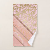  Bloeit Swirls Roos Gold Bad Handdoek (Handdoek)