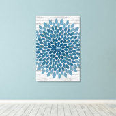 Bloem- 150 Handtekening Canvas Gastboek (Insitu (Houten vloer))