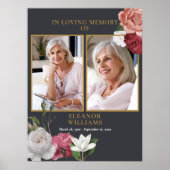 Bloem 2 Foto Viering Van Leven Funeral Poster (Voorkant)
