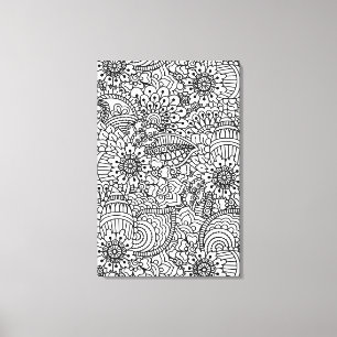 Bloem: 6 canvas afdruk