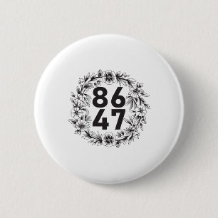 Bloem 86 47 Anti-trump Vintage Bloemstuk 8647 Ronde Button 5,7 Cm