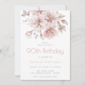 Bloem 90ste verjaardag Negentigste viering Kaart (Voorkant)