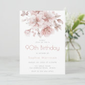 Bloem 90ste verjaardag Negentigste viering Kaart (Staand voorkant)