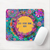 Bloem Aangepaste Naam Inspirivity Mousepad Muismat (Met muis)