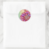 Bloem Abstract Ronde Sticker (Tas)