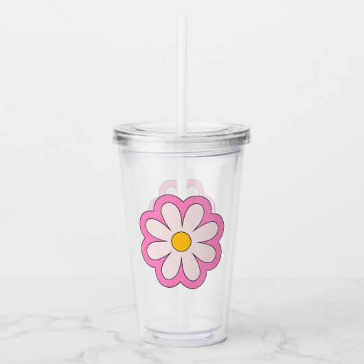 Bloem Acryl Drinkbeker (Voorkant)