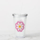 Bloem Acryl Drinkbeker (Achterkant)