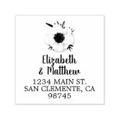 Bloem Adres Retourzender Zelfinktende Stempel (Design)