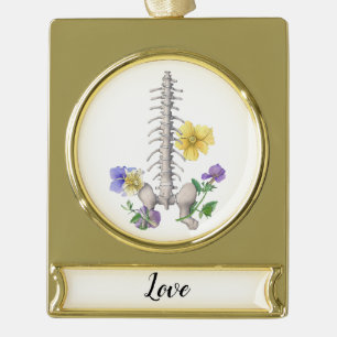 Bloem Anatomie - Wervels, Heupbot Verguld Banner Ornament
