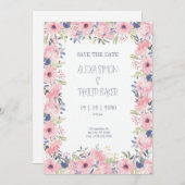 Bloem Aquarel Vrouwelijke Trouwdag Kaart (Voorkant / Achterkant)