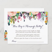 Bloem Baby shower Hoe groot is mama's Belly Game (Voorkant / Achterkant)