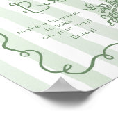 Bloem Bar Whimsical Sage groen Hand getrokken Brui Poster (Hoek)