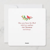 Bloem Bes Kerstkaart met platte afbeelding (Achterkant)