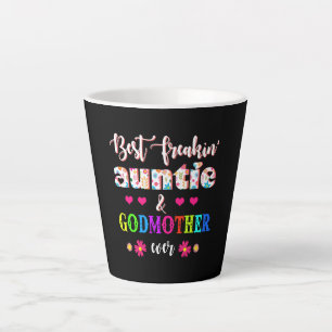 Bloem beste Freakin tante en Godmoeder ooit Latte Mok