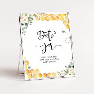 Bloem bij date night ideeën. Date jar bruid Poster