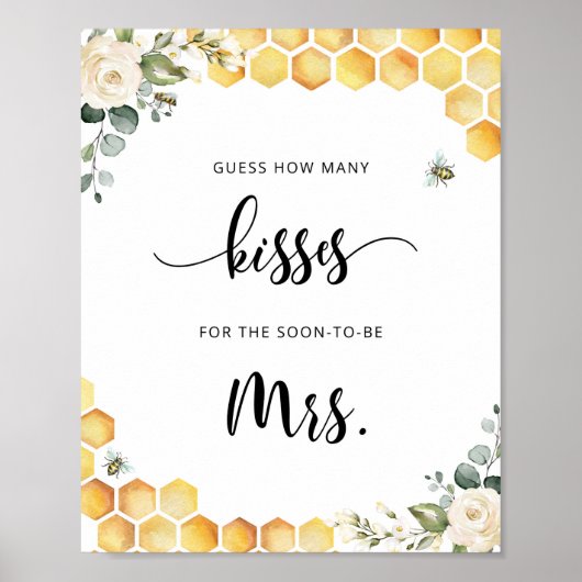 Bloem bij hoe veel kusjes bruidsjuryspel poster (Voorkant)