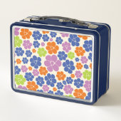 Bloem - blauw, Oranje, Paars, groen (Achterkant)