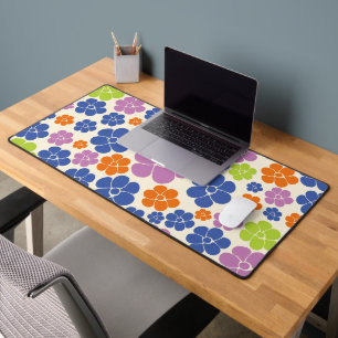 Bloem - blauw, Oranje, Paars, groen Bureaumat
