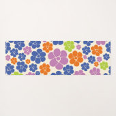 Bloem - blauw, Oranje, Paars, groen Yogamat (Achterkant (horizontaal))
