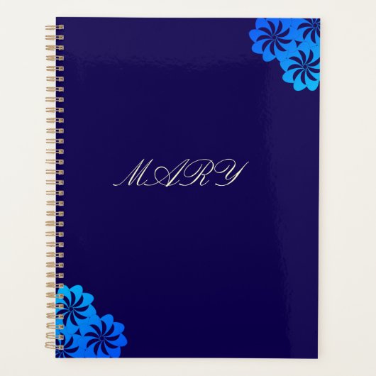 Bloem Blauw Persoonlijk Planner (Voorkant)