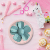 Bloem Bloemen Lente Zomer Bruiloft Blauw Daisy Papieren Bordje (Feest)