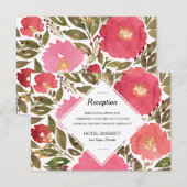 Bloem bloemen ontvangstkaart kaart (Voorkant / Achterkant)