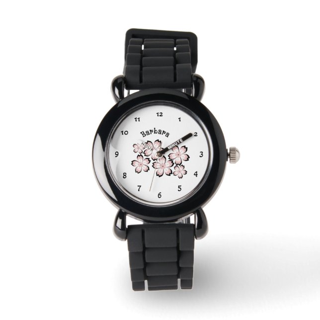 Bloem bloesem horloge (Voorkant)
