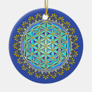 bloem -  bloesems 1 keramisch ornament