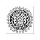 bloem -  bloesems 1 	rubberstempel (Afrduk)