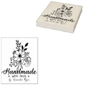 Bloem Boeket Aangepaste Naam Handgemaakte Bedrijf Rubberstempel (Gestempeld)