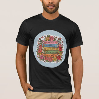 Bloem Boekworm T-Shirt | Schattig Lezen & Rozen Dr
