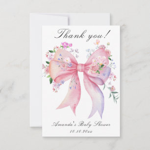 Bloem Boog Bloemen Meisje Baby Shower Bedankt