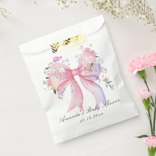 Bloem Boog Bloemen Meisje Baby Shower Bedankzakje